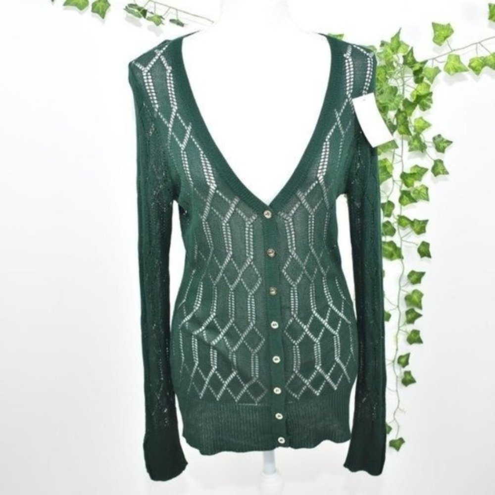 NWT Nordstrom green knit thin blouse